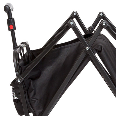 Seina Heavy Duty Compact Collapsible Outdoor Garden Camping Utility Wagon, Black - VMInnovations