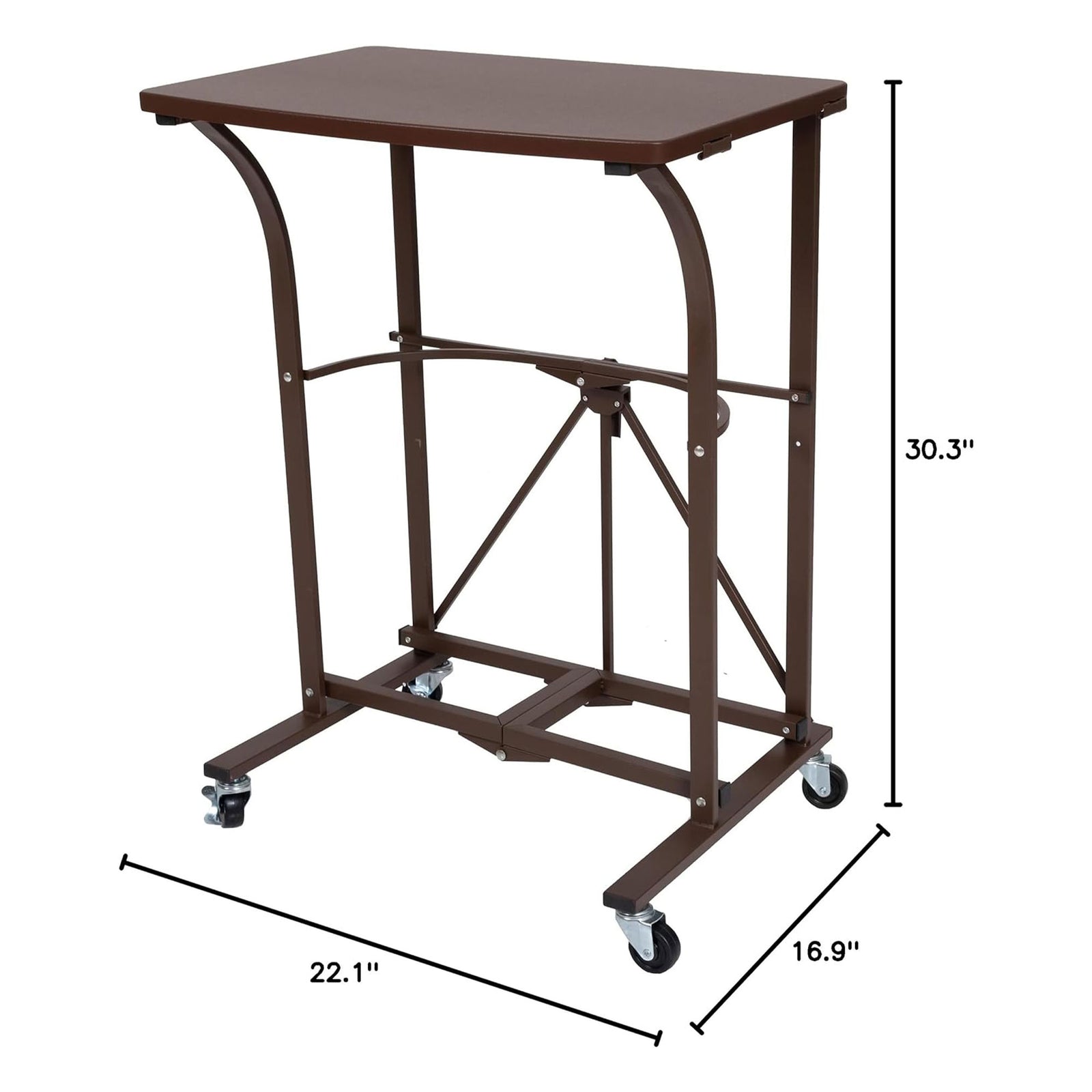 Origami Folding Computer Desk for Office, Students, and Gaming, Vintage Bronze - VMInnovations