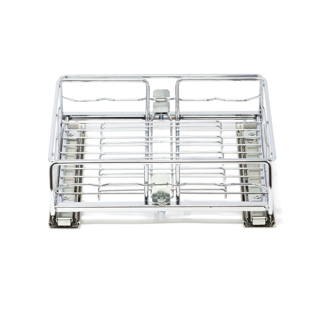 Origami Kitchen Sliding Pullout Cabinet Storage Organizer, Silver, 2PK(Open Box)