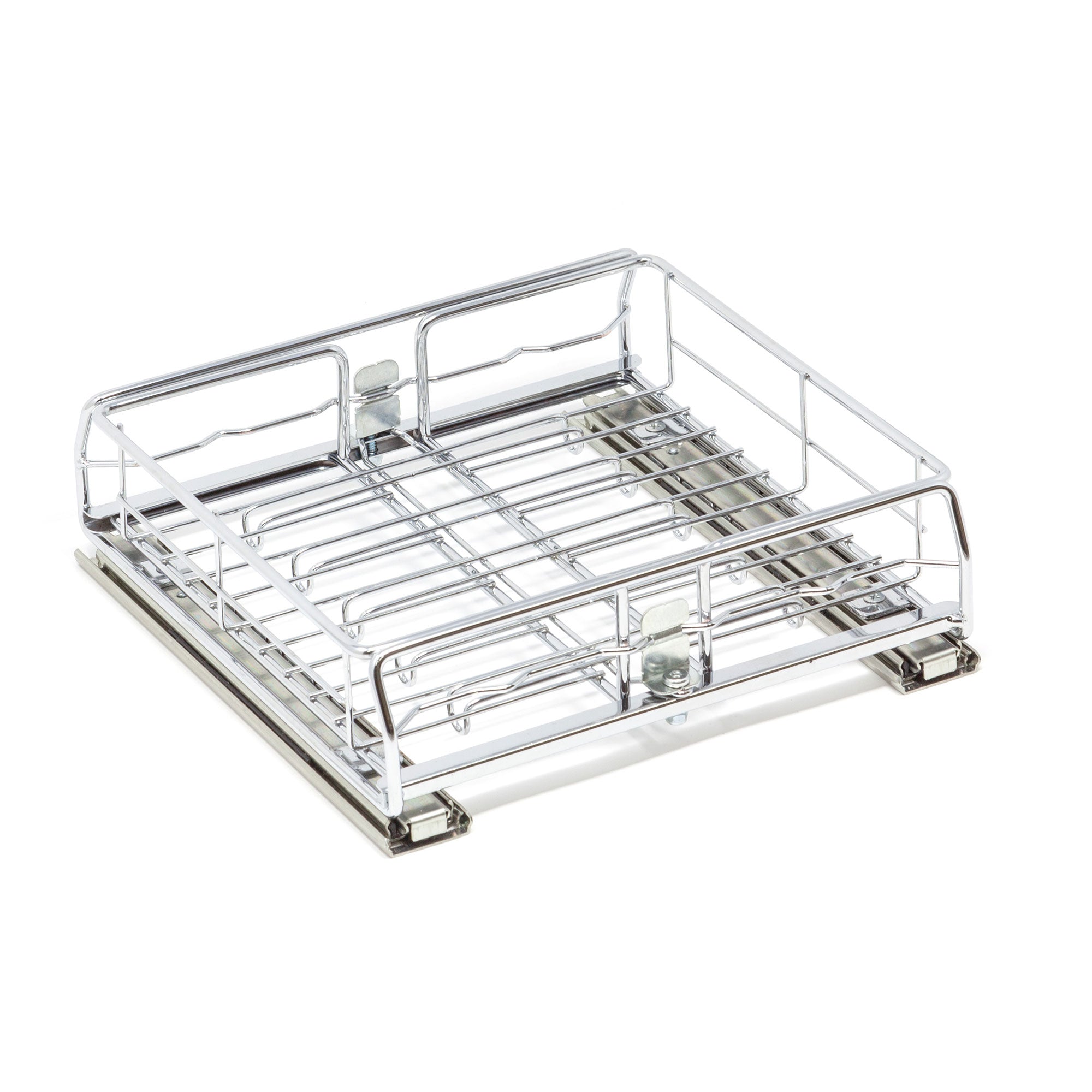 Origami Kitchen Sliding Pullout Cabinet Storage Organizer, Silver, 2PK(Open Box)