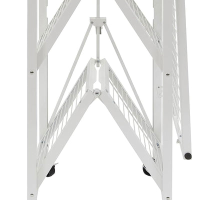 Origami R3 3 Tier Heavy Duty Foldable Rolling Shelving , White (Open Box) - VMInnovations