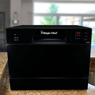 Magic Chef Countertop Portable Dishwasher with Electronic Controls (Open Box)