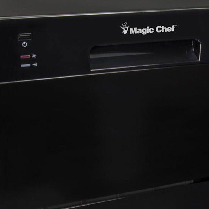 Magic Chef Countertop Portable Dishwasher with Electronic Controls (Open Box)