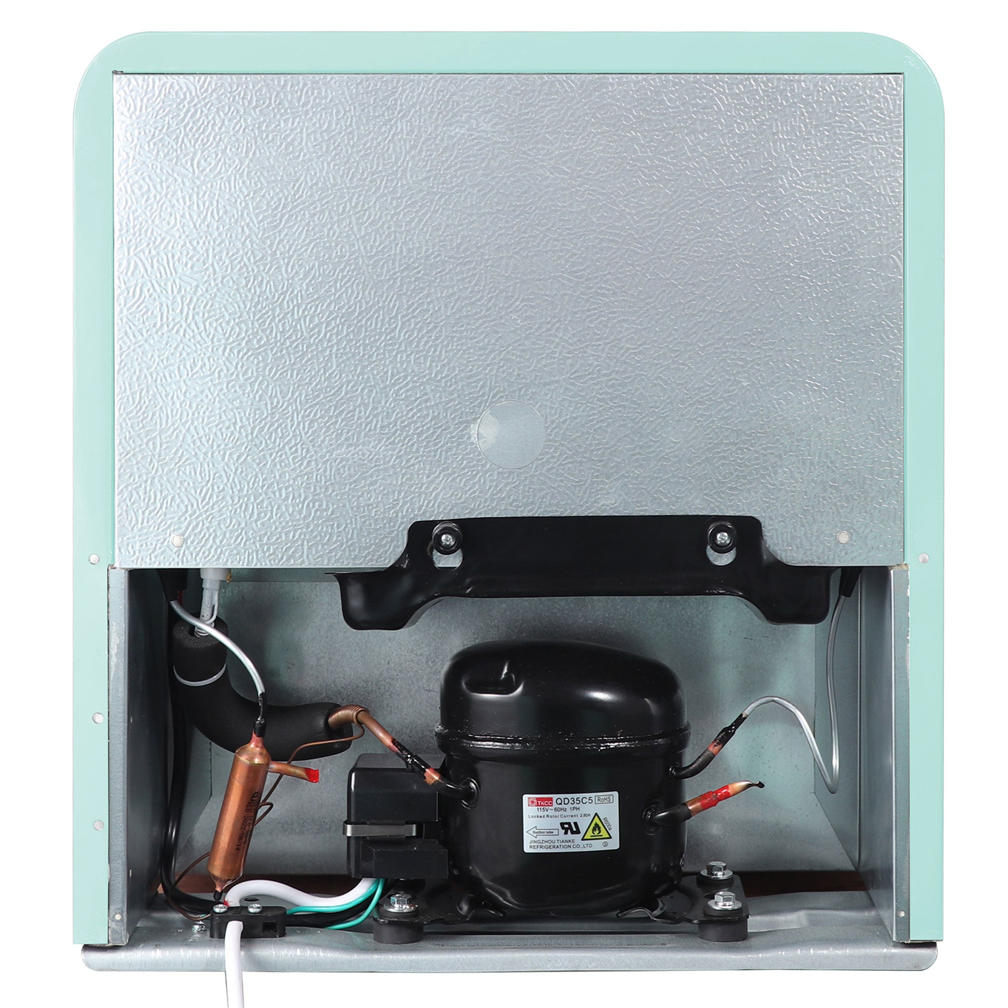 Magic Chef 1.6 Cubic Feet Mini Fridge with Interior LED Light, Mint (Open Box) - VMInnovations