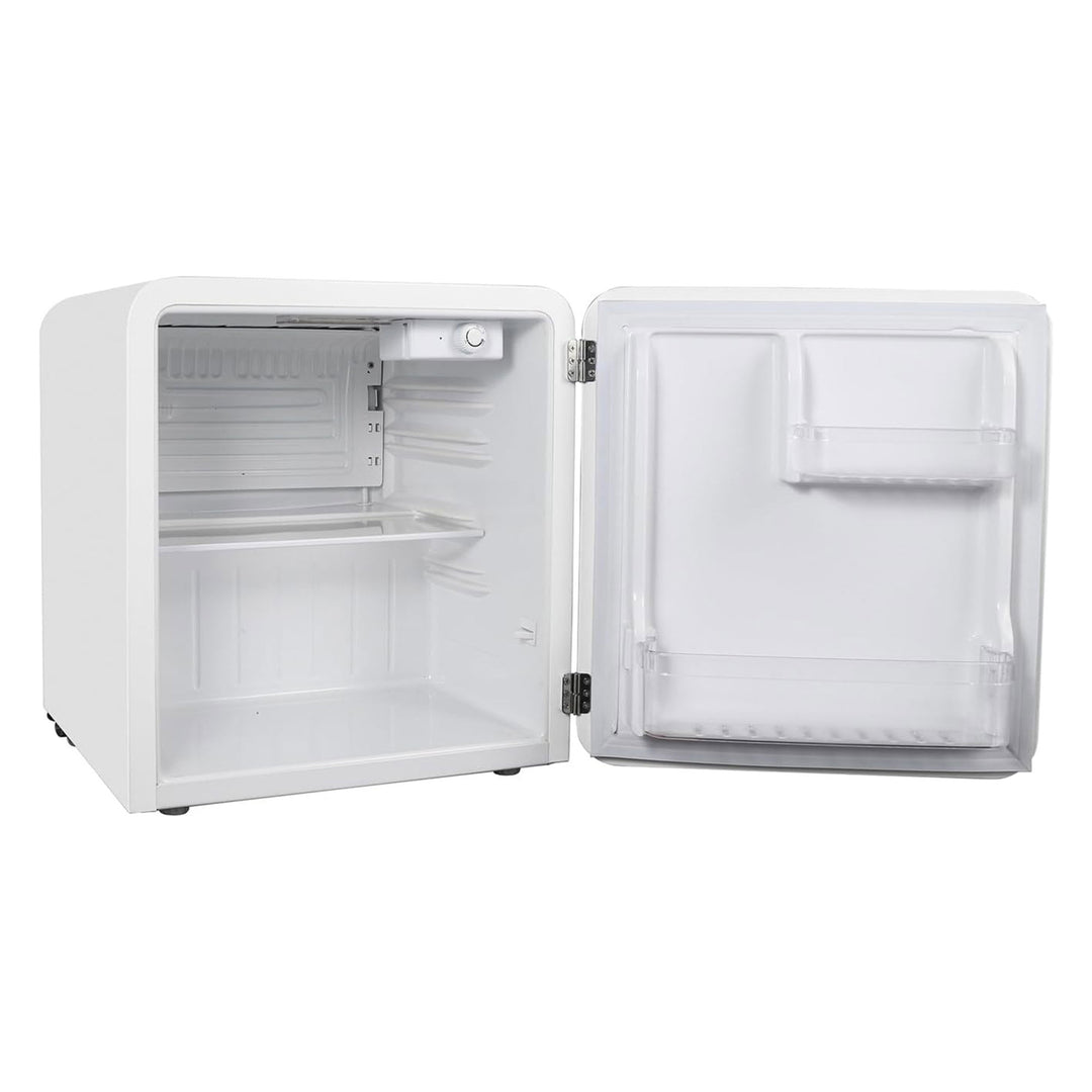 Magic Chef 1.6 Cubic Ft Retro Mini Fridge w/ Interior LED Light, White(Open Box)