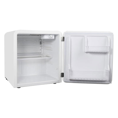 Magic Chef 1.6 Cubic Feet Retro Style Mini Fridge with Interior LED Light, White - VMInnovations