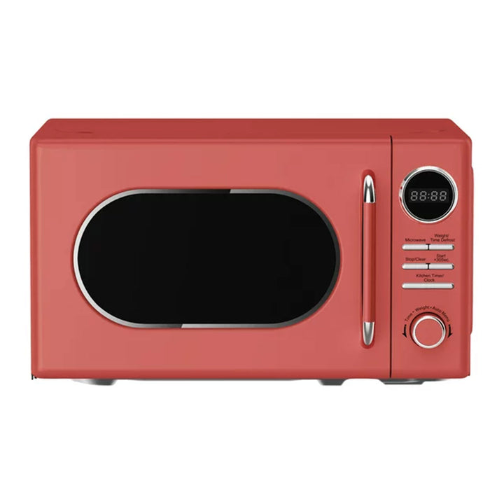 Magic Chef 0.7 Cubic Feet 700 Watt Retro Countertop Microwave, Red (Open Box)