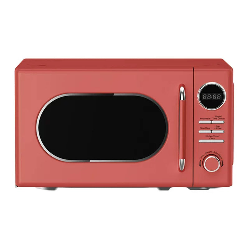 Magic Chef 0.7 Cubic Feet 700 Watt Classic Retro Touch Microwave, Red (Used)