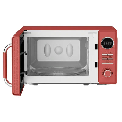 Magic Chef 0.7 Cubic Feet 700 Watt Retro Countertop Microwave, Red (Open Box)