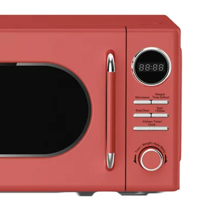 Magic Chef 0.7 Cubic Feet 700 Watt Classic Retro Touch Countertop Microwave, Red