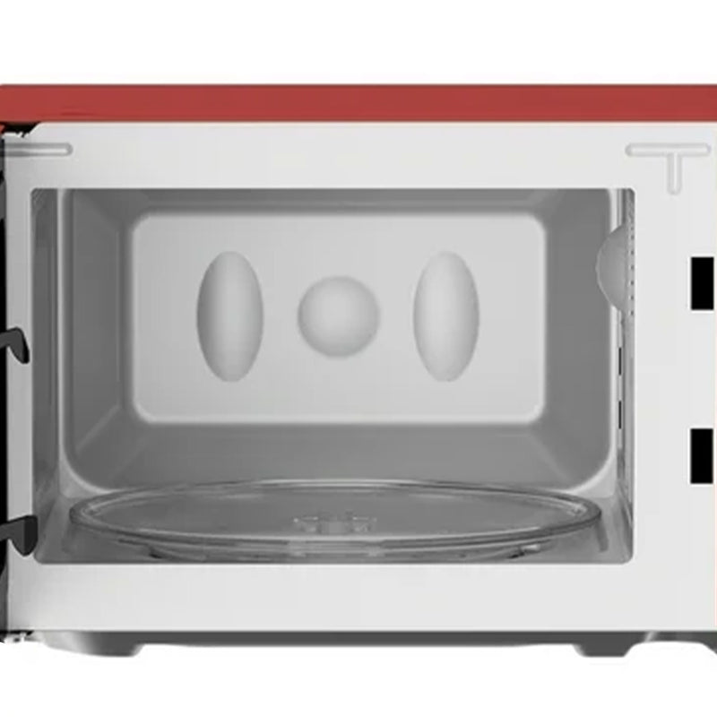 Magic Chef 0.7 Cubic Feet 700 Watt Retro Countertop Microwave, Red (Open Box)