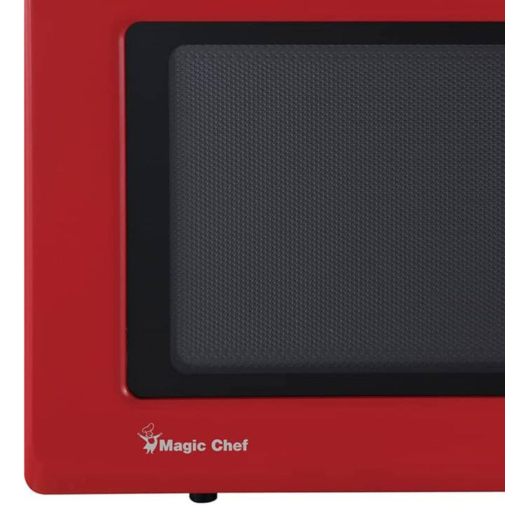 Magic Chef 0.9 Cubic Feet 900 Watt Stainless Countertop Microwave Oven,Red(Used)