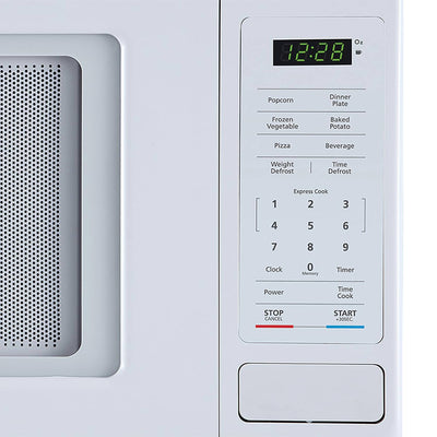 Magic Chef 0.9 Cubic Feet 900 Watt Stainless Microwave Oven, White (Open Box)