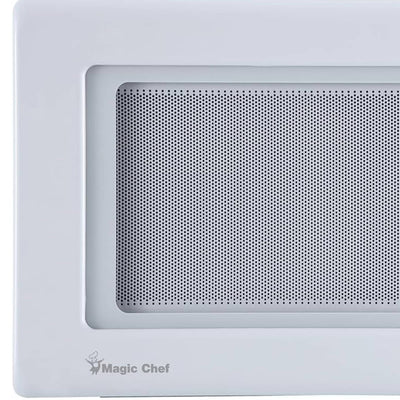 Magic Chef 0.9 Cubic Feet 900 Watt Stainless Countertop Microwave Oven, White