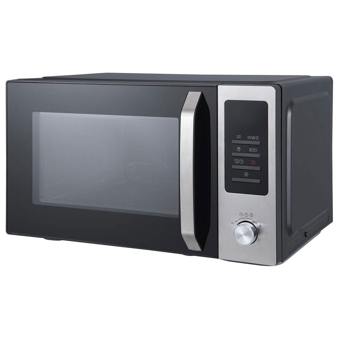 Magic Chef 1.0 Cubic Feet Stainless Microwave w/Air Fryer, Black (Open Box)