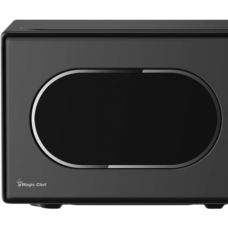 Magic Chef 0.7 Cubic Feet 700 Watt Classic Retro Microwave, Black (Damaged)