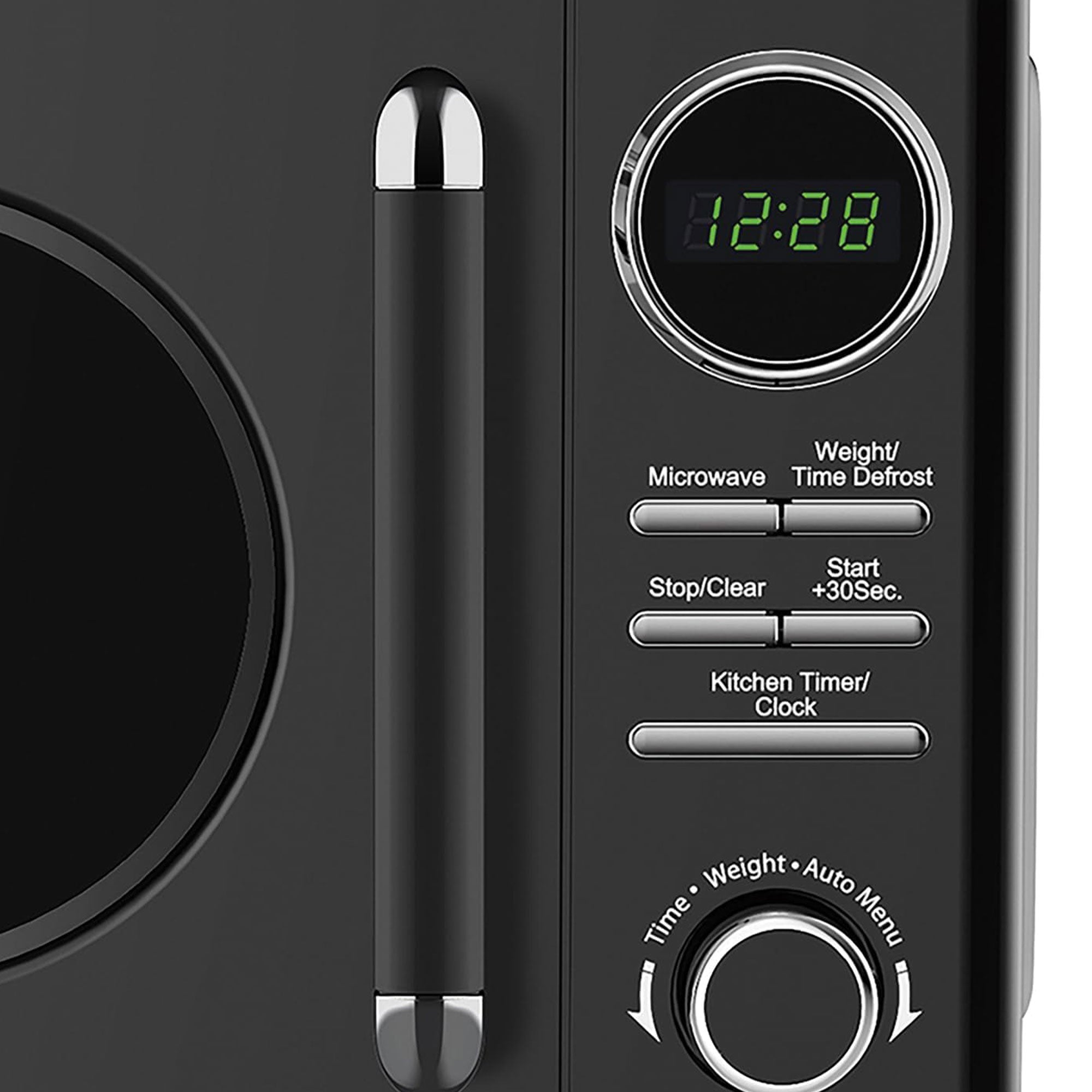 Magic Chef 0.7 Cubic Feet 700 Watt Classic Retro Microwave, Black (Damaged) - VMInnovations