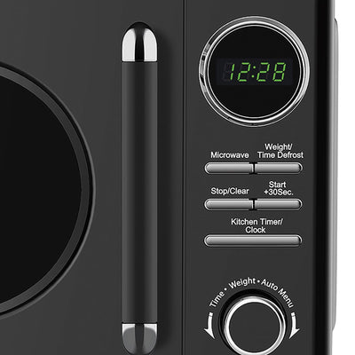 Magic Chef 0.7 Cubic Feet 700 Watt Classic Retro Microwave, Black (Damaged) - VMInnovations