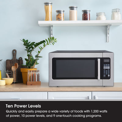 Magic Chef 1,200 Watt 2.2 Cubic Feet Digital Touch Microwave, Silver (Used) - VMInnovations