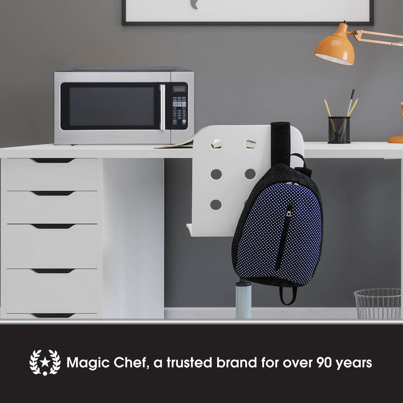 Magic Chef 1,200 Watt 2.2 Cubic Feet Digital Touch Countertop Microwave, Silver