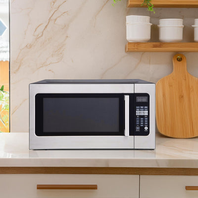 Magic Chef 1,200 Watt 2.2 Cubic Feet Digital Touch Countertop Microwave, Silver - VMInnovations