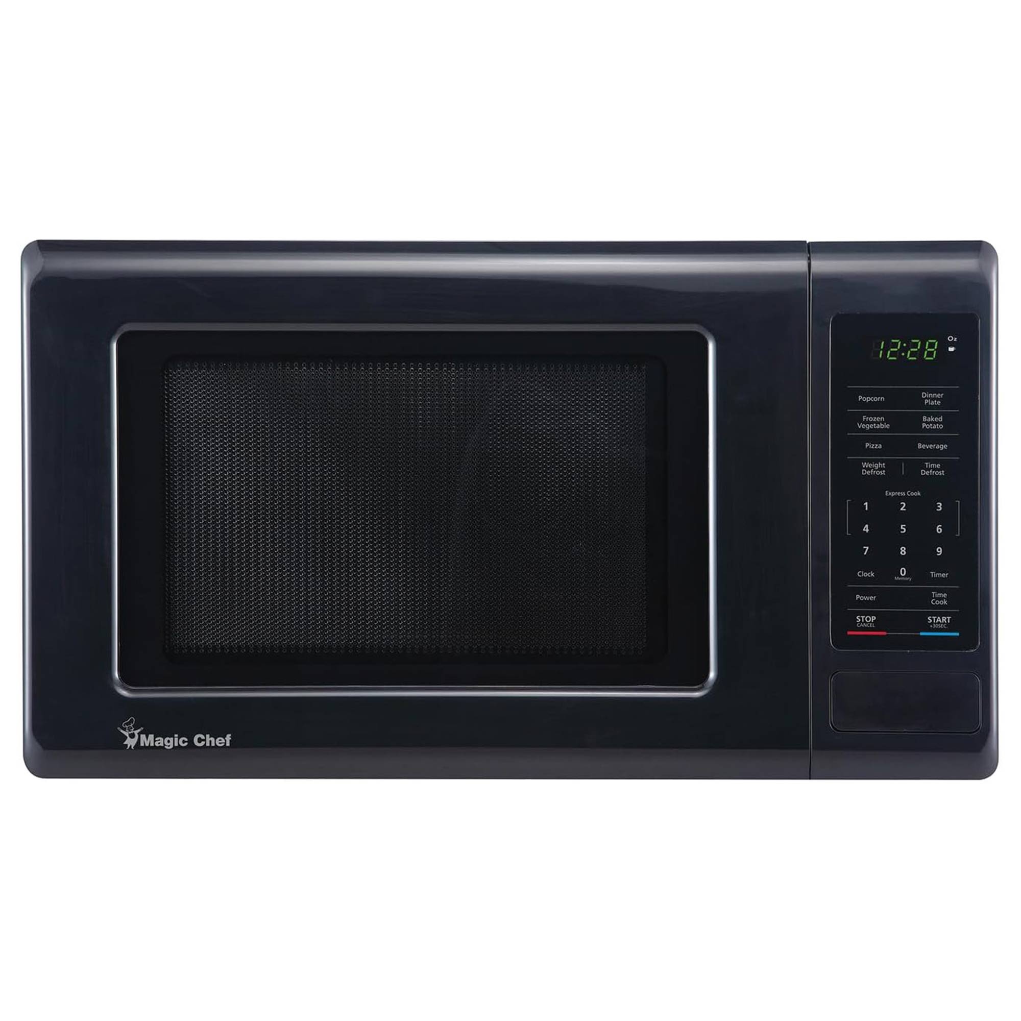 Magic Chef 0.9 Cubic Feet 900W Small Stainless Countertop Microwave Oven, Black - VMInnovations