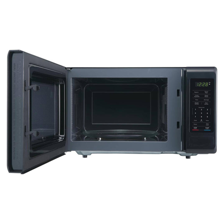 Magic Chef 0.9 Cubic Feet 900W Small Stainless Countertop Microwave Oven, Black