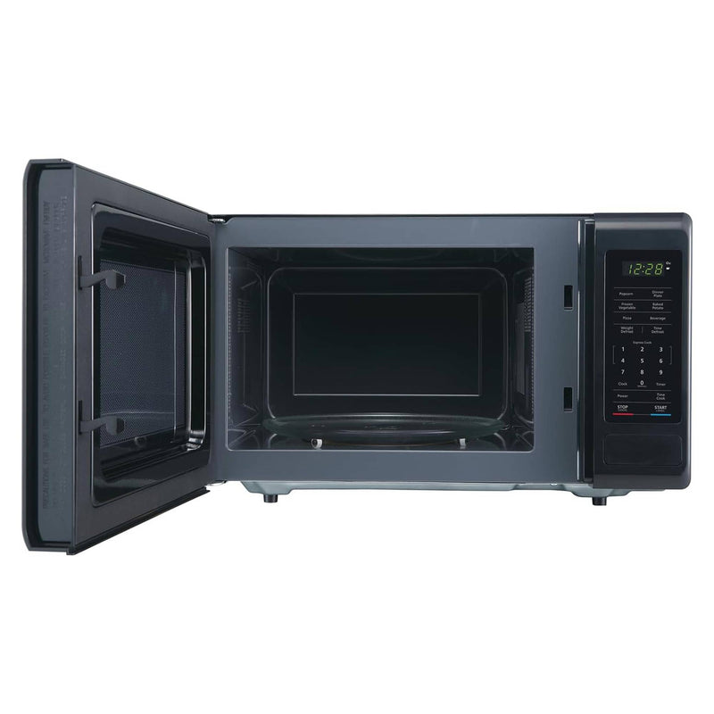 Magic Chef 0.9 Cubic Feet 900 Watt Stainless Microwave Oven, Black (Open Box)