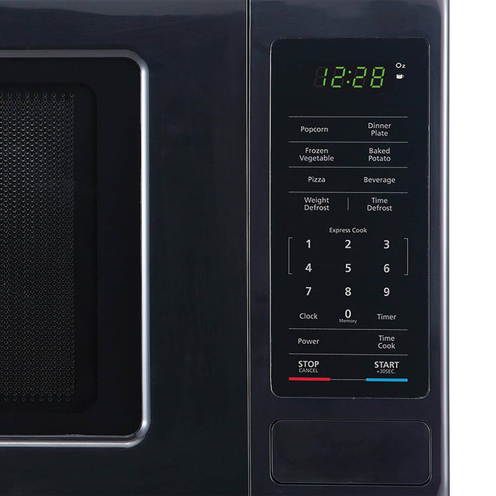 Magic Chef 0.9 Cubic Feet 900W Small Stainless Countertop Microwave Oven, Black