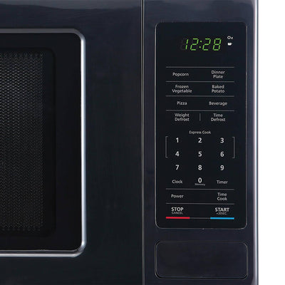 Magic Chef 0.9 Cubic Feet 900 Watt Stainless Microwave Oven, Black (Open Box)