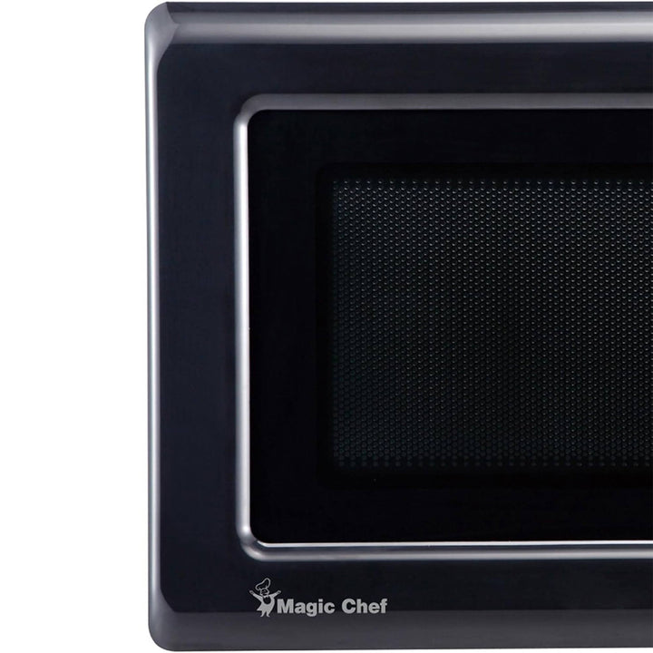 Magic Chef 0.9 Cubic Feet 900 Watt Stainless Microwave Oven, Black (Open Box)