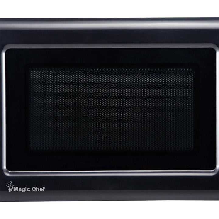 Magic Chef 0.9 Cubic Feet 900W Small Stainless Countertop Microwave Oven, Black