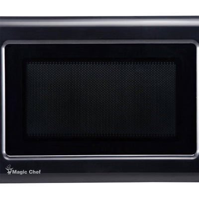 Magic Chef 0.9 Cubic Feet 900 Watt Stainless Microwave Oven, Black (Open Box)