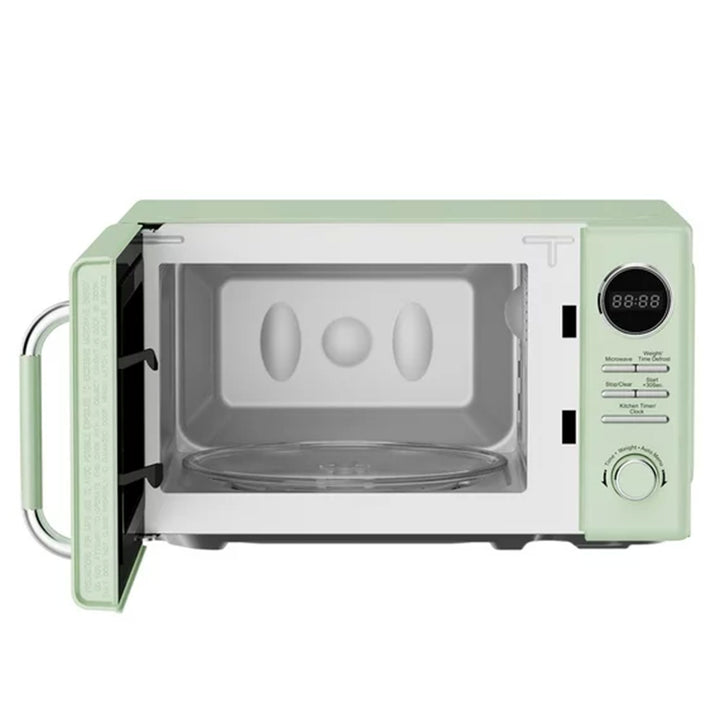 Magic Chef 0.7 Cubic Feet 700 Watt Classic Retro Microwave, Green (Used)