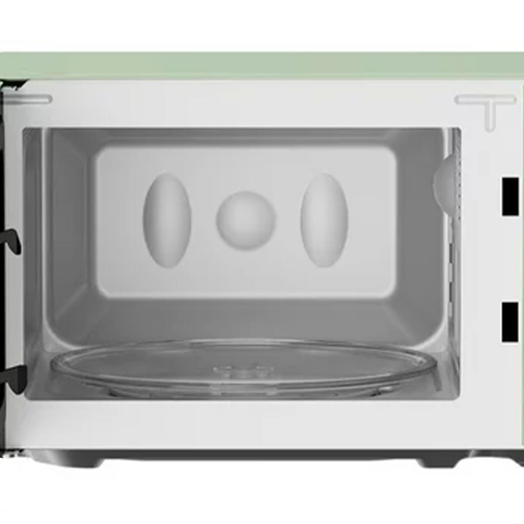 Magic Chef 0.7 Cubic Feet 700 Watt Classic Retro Microwave, Green (Used)