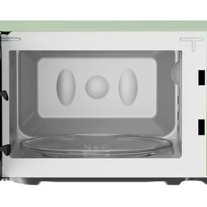 Magic Chef 0.7 Cubic Feet 700 Watt Classic Retro Microwave, Green (Used)