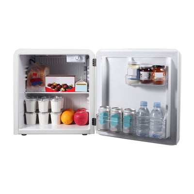 Magic Chef 1.6 Cubic Feet Retro Style Mini Fridge w/Interior LED Light,Red(Used) - VMInnovations