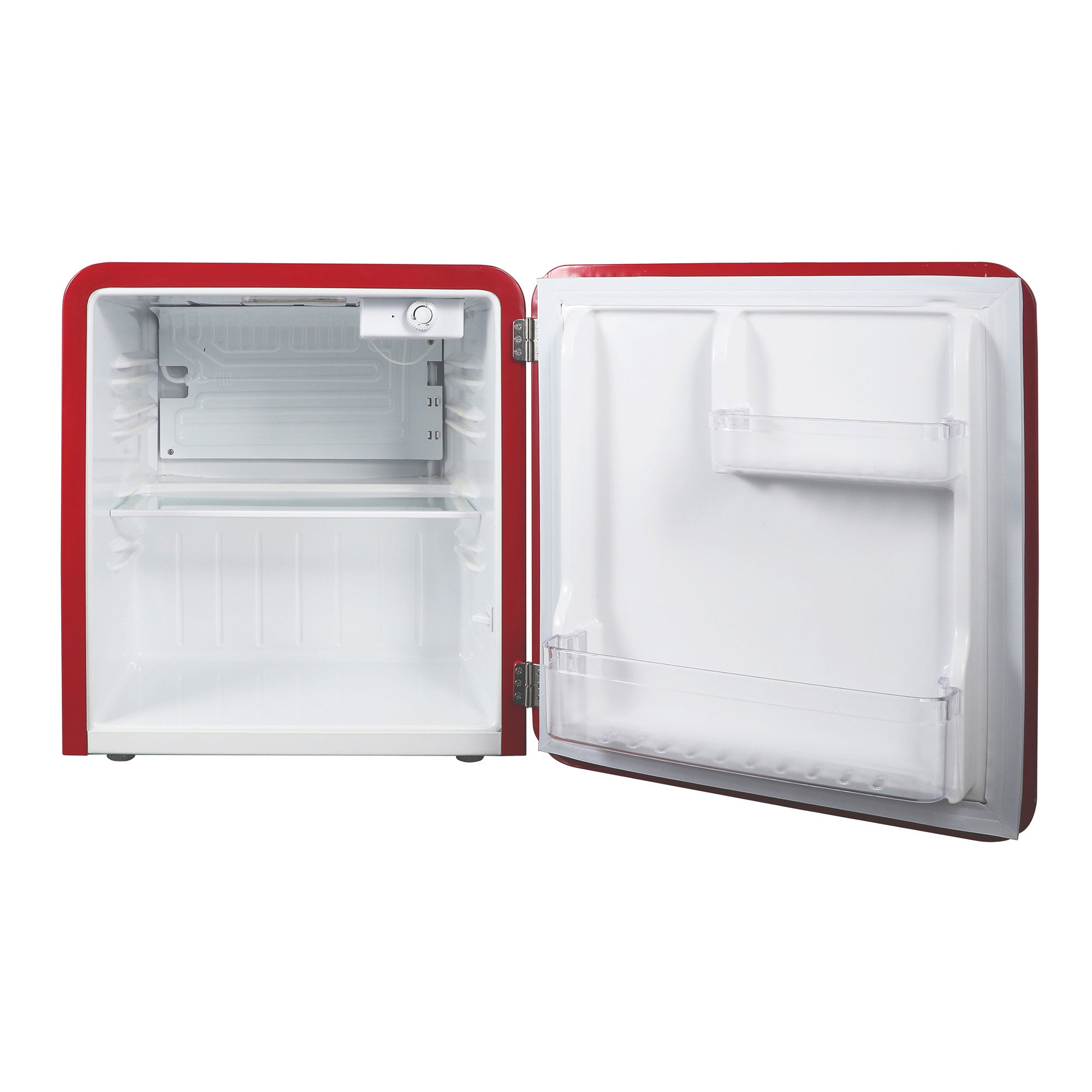 Magic Chef 1.6 Cubic Feet Retro Style Mini Fridge w/Interior LED Light,Red(Used) - VMInnovations