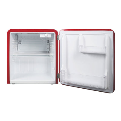 Magic Chef 1.6 Cubic Feet Retro Style Mini Fridge w/Interior LED Light,Red(Used) - VMInnovations