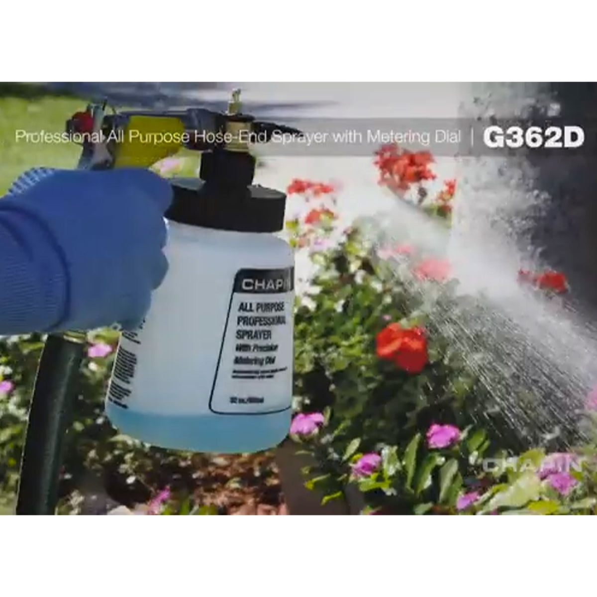 Chapin Deluxe Hose End Garden Sprayer W Metering Dial, Up to 320 GAL (Open Box)