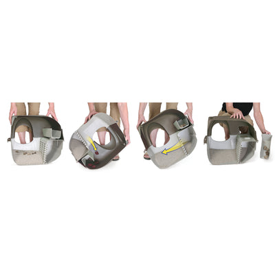 Omega Paw Roll 'n Clean Self Cleaning Cat Litter Box with Tray, Regular, Taupe - VMInnovations