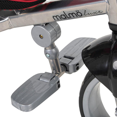 Huffy Malmo Luxe 4 in 1 Canopy Tricycle with Push Handle for Toddlers, Red/Black - VMInnovations