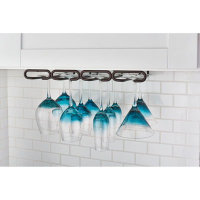 Rev-A-Shelf 11" Quad Under Cabinet Glass & Stemware Holder, Bronze (Open Box)
