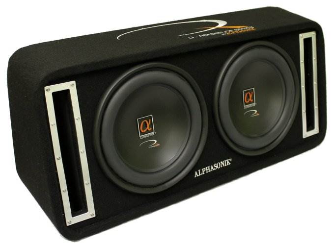 ALPHASONIK APTPK3 12" 800W Car 2) Subwoofers+Box+Amp - USED