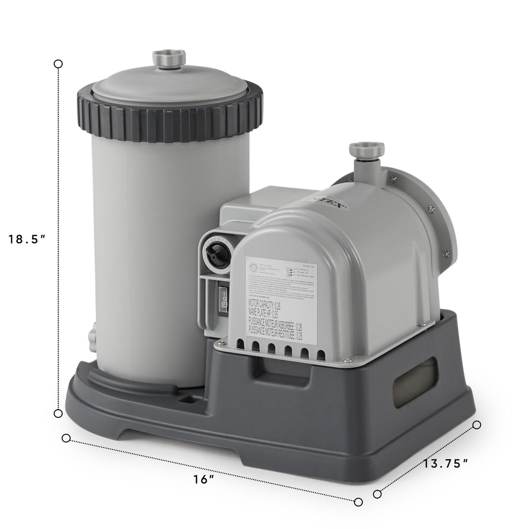 Intex 2500 GPH Swimming Pool Filter Pump & Type B Replacement Filter Cartridge