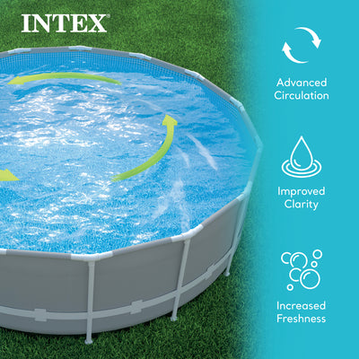 Intex 2500 GPH Above Ground Swimming Pool Cartridge Filter System(Open Box) - VMInnovations