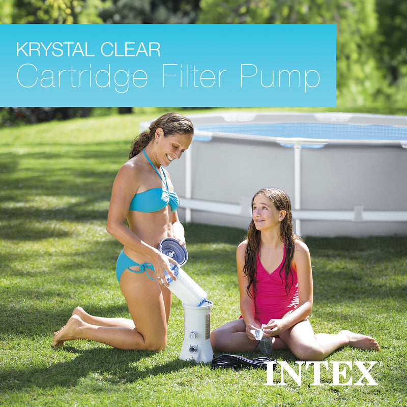 Intex 2500 GPH Krystal Clear Filter Pump w/ Timer - 28633EG (Open Box) (2 Pack)