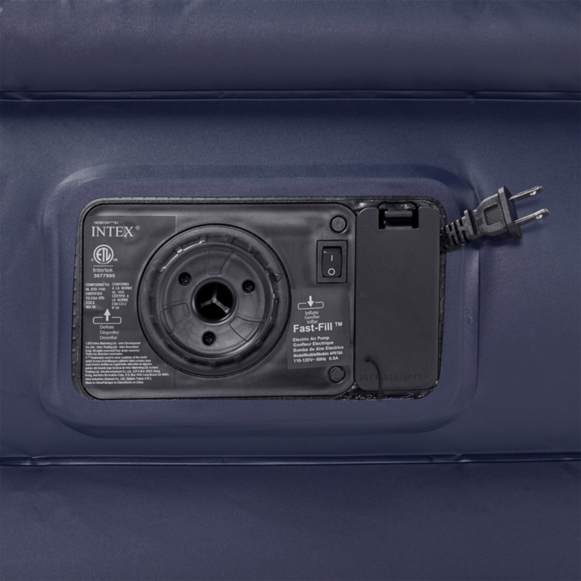 Intex Queen Raised Downy Indoor Air Mattress w/ Built-In Electric Pump (Open Box)