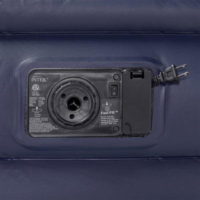 Intex Queen Raised Downy Indoor Air Mattress w/ Built-In Electric Pump (Open Box)