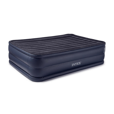 Intex Queen Raised Downy Indoor Air Mattress w/ Built-In Electric Pump (Open Box)